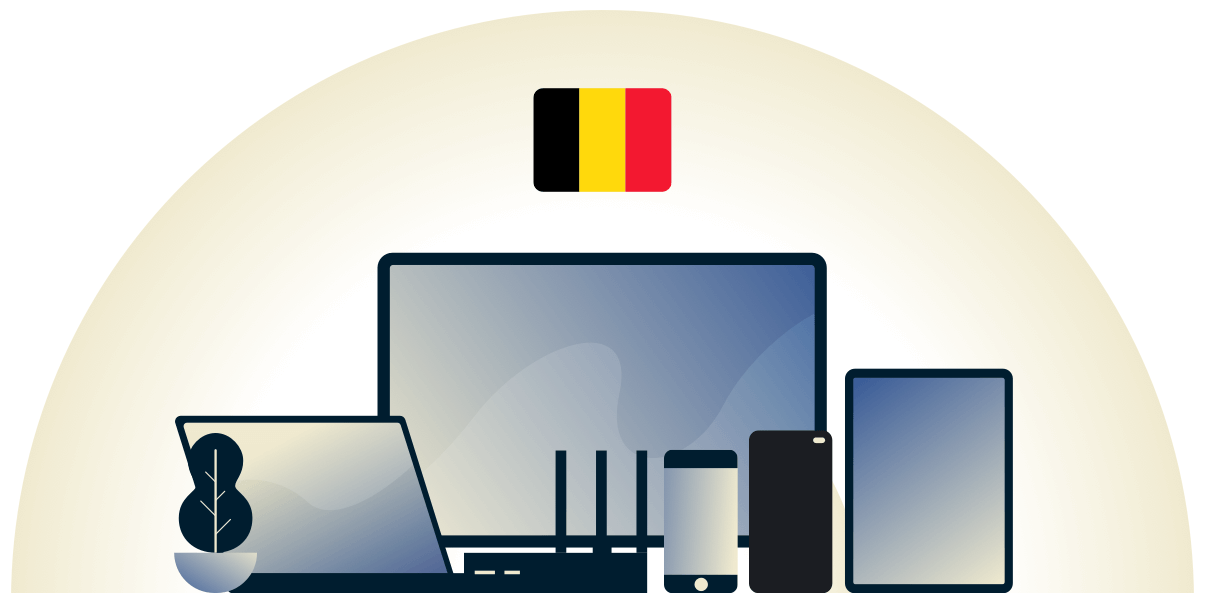 VPN for Belgia som beskytter en rekke enheter.